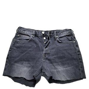 We The Free Distressed Button‎ Fly Denim Shorts